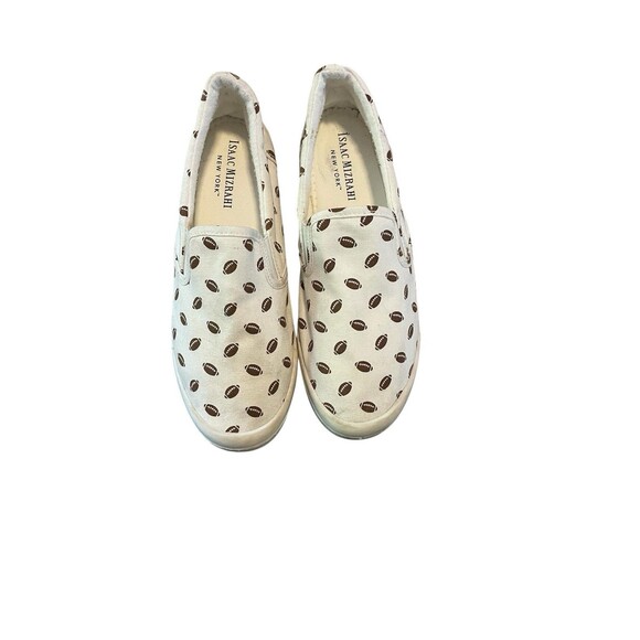 Isaac Mizrahi New York Rossi Football Women’s Canvas Slip Ons Sz 9.5 - Picture 1 of 5